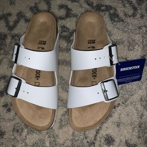 White Birkenstocks NWT
